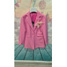 Blazer Rosa con Dettagli Scintillanti